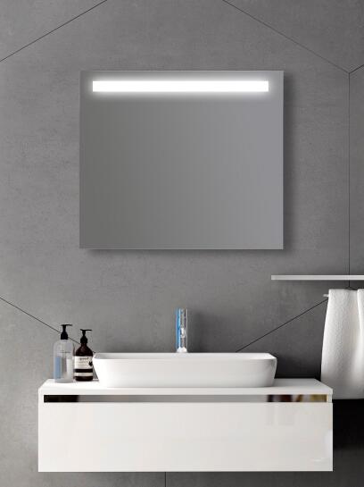 Zrcadlo 80 X 70 cm LED podsvícení pruh LUNA